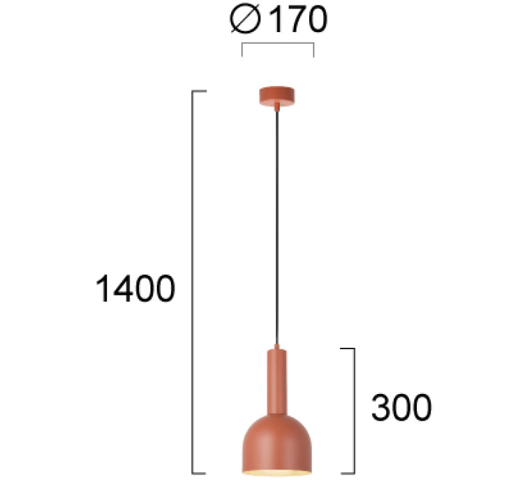 Підвісний світильник Pendant Light Terracotta Ritmo2